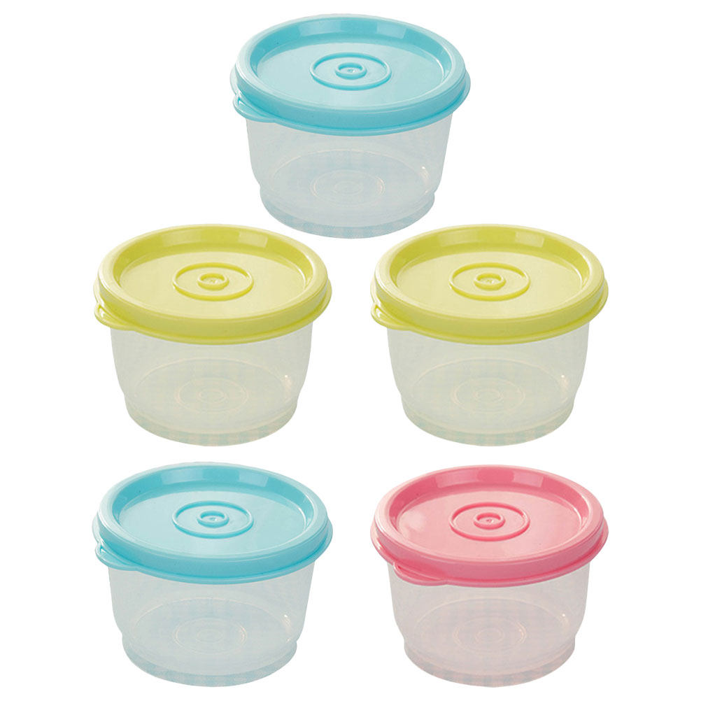 Food Snacks For Toddlers - 5 個 160 ミリリットル漏れ防止幼児用スナック容器再利用可能な食品保存ボックス気密ミニソースカップ旅行ピクニック冷凍庫用
