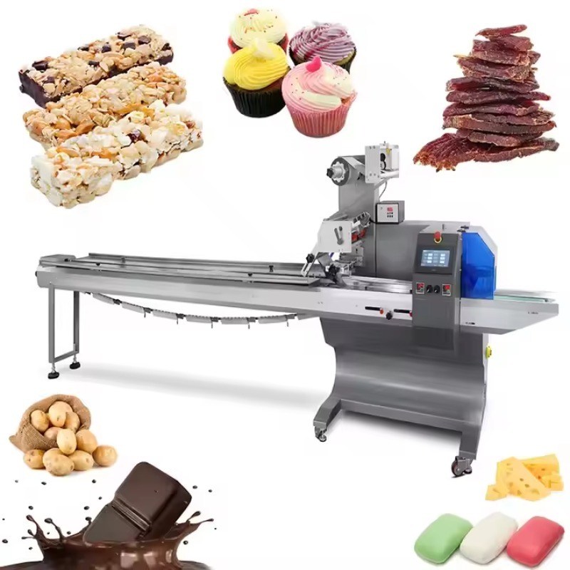 Snacks Food Usa - ソフト綿菓子スナック用自動枕型包装機 - 安定したシーリング、簡単操作の食品包装機器