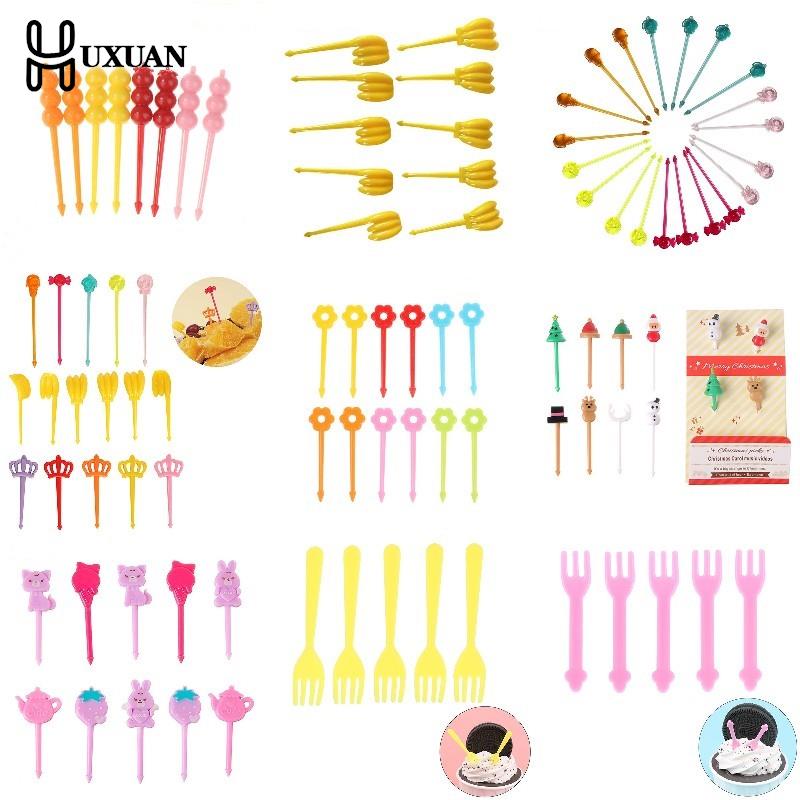 1セットかわいいミニ猫王冠フルーツクリスマス食品ピック子供ス - Xmas Food Snacks のレビューと価格