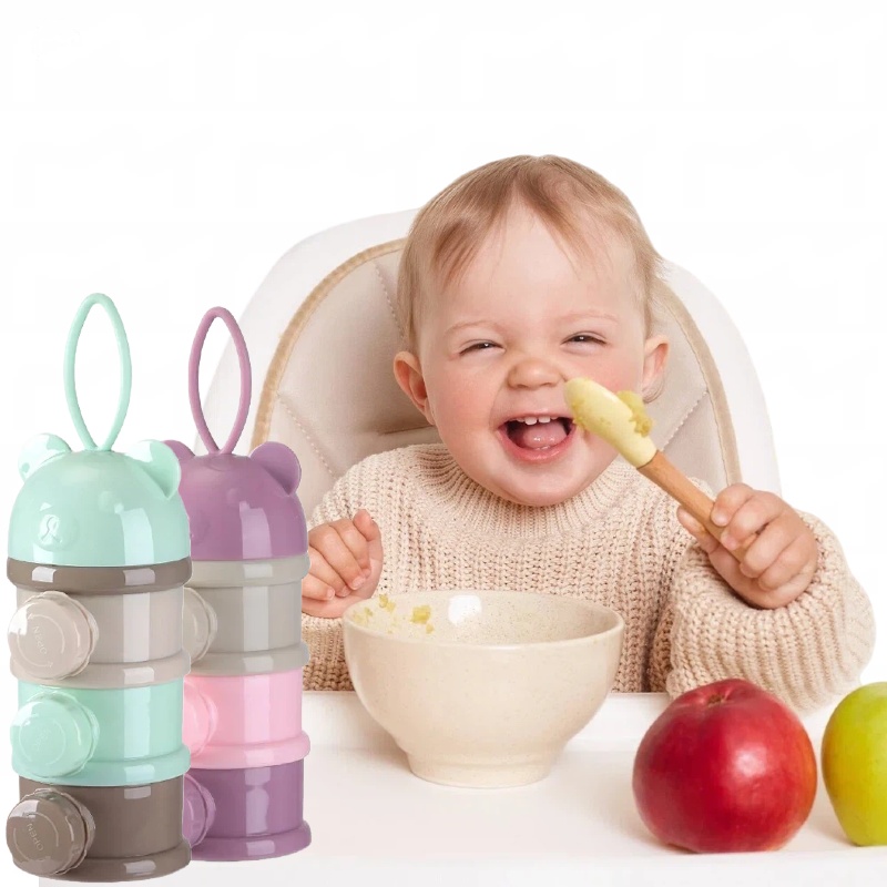 3/4層カラーミルクパウダーボックス便利でポータブルなミルク - Food Snacks For Toddlers のレビューと価格