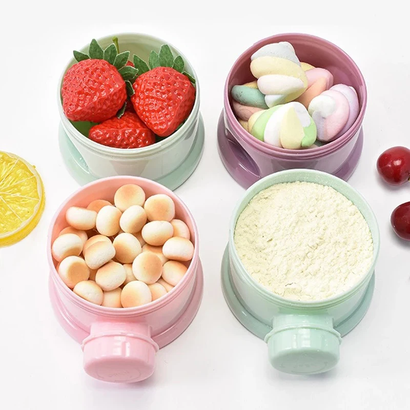 3/4層カラーミルクパウダーボックス便利でポータブルなミルク - Food Snacks For Toddlers のレビューと価格