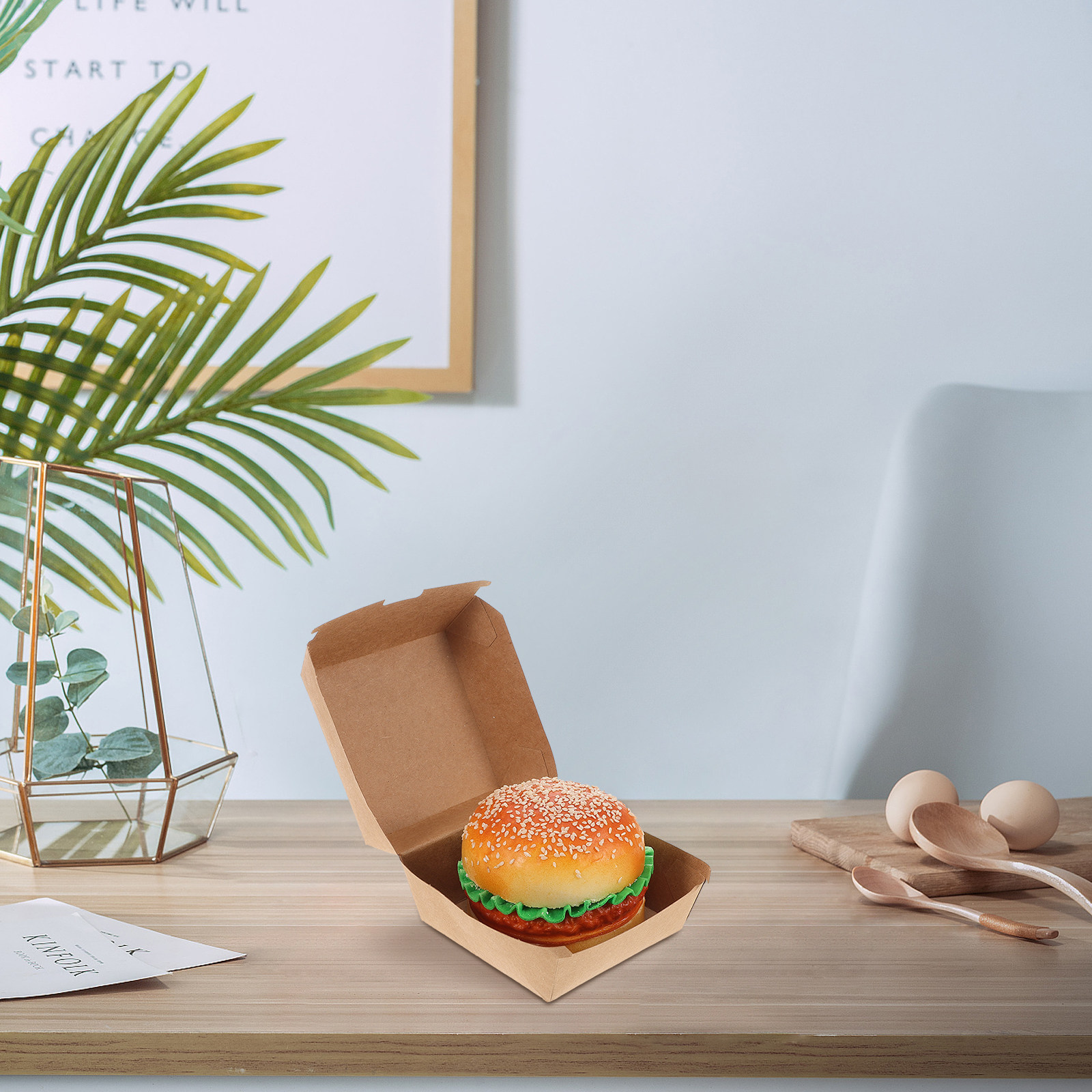 30個入りバーガーボックス クラフト紙製 食品グレード 使い - Snacks Food Usa のレビューと価格