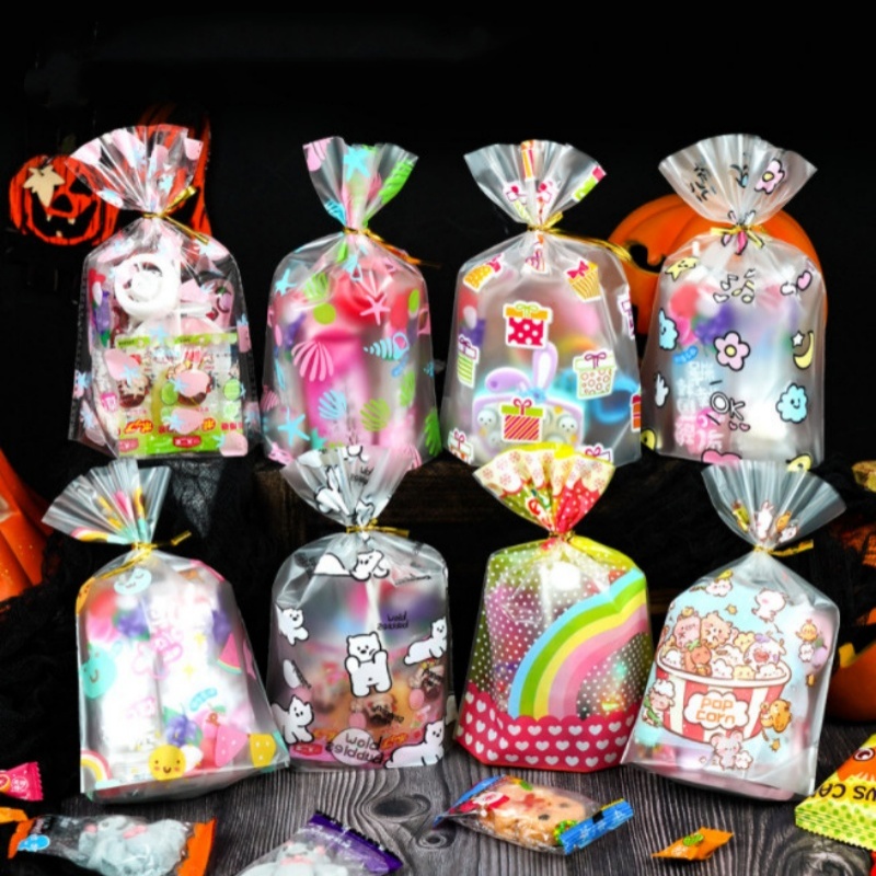 100個入り タイ付き開口部プラスチックギフト包装袋 DIY - Xmas Food Snacks のレビューと価格