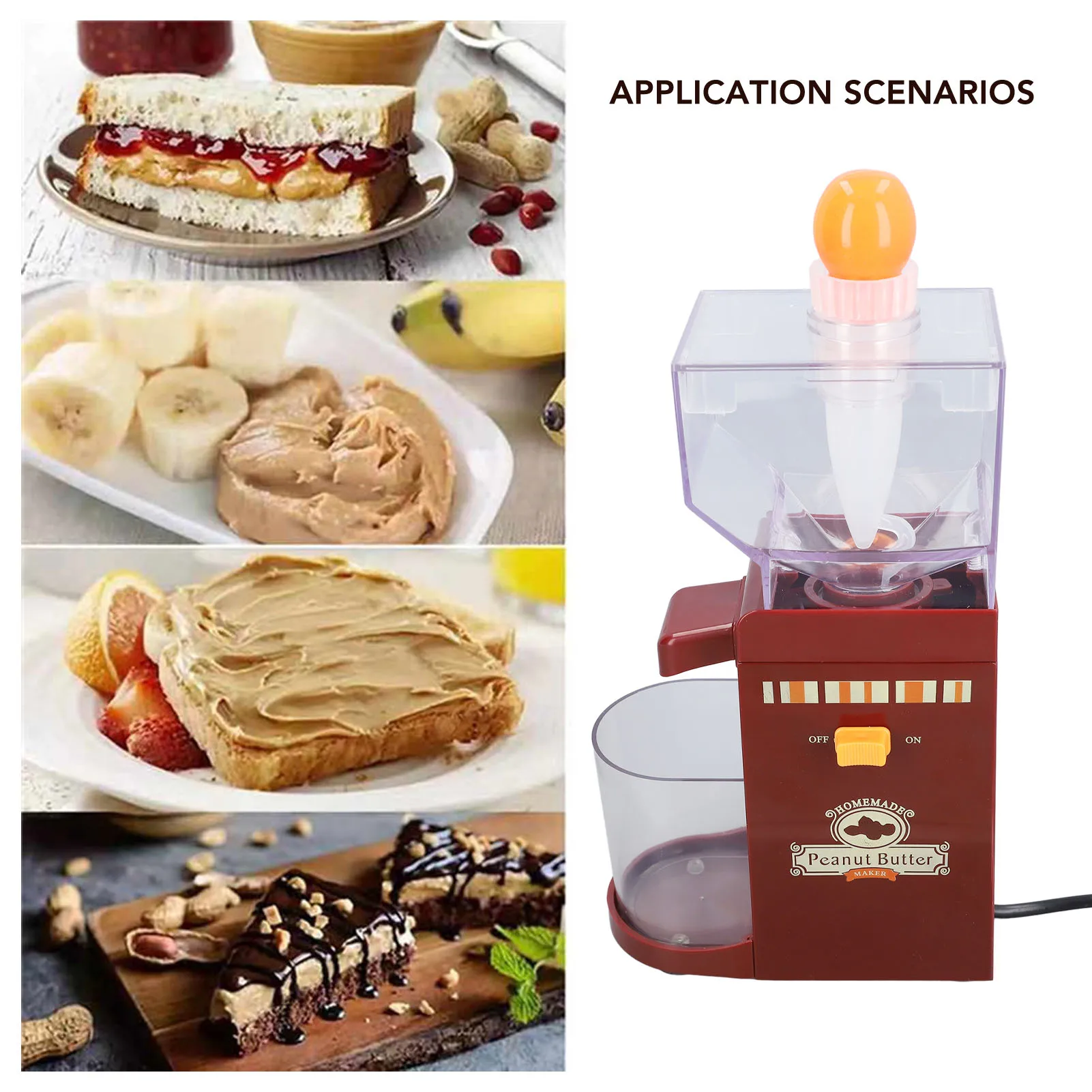 ピーナッツバターメーカー 家庭用電動穀物グラインダー 滑り止 - Peanut Butter Snack のレビューと価格