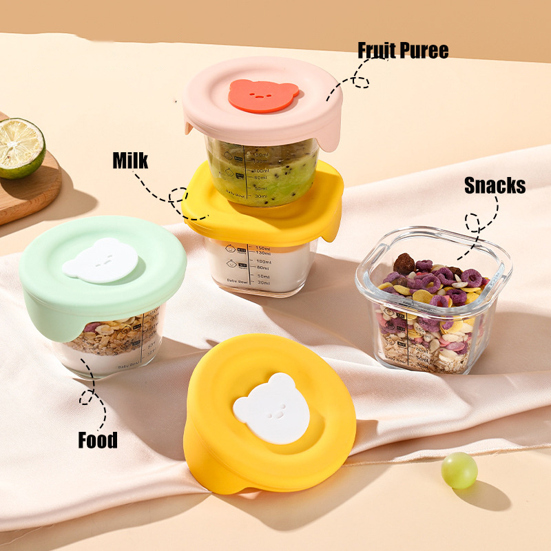 ふた付きベビーフード収納ジャー、幼児用の漏れ防止スナックピュ - Food Snacks For Toddlers のレビューと価格