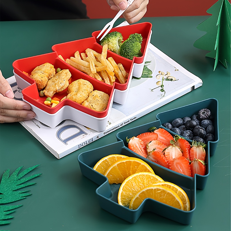 3個セット クリスマスツリー フードデコレーション トレイ  - Xmas Food Snacks のレビューと価格